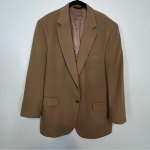 Jos A Bank Blazer Men's 100% Cashmere 2-Button Tan/Brown/Camel Size 44R